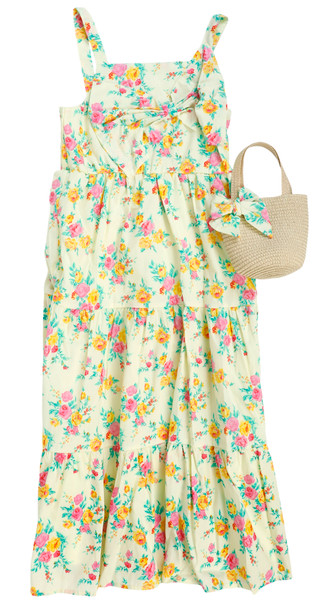 Thumbnail 1: B TWEEN Big Girl's Poplin Bow Dress with Bag 