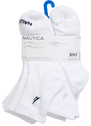 Thumbnail 2: Nautica Men's 8 Pk High Quarter Socks 