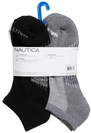 Thumbnail 2: Nautica Men's 8 Pk Lowcut Athletic Socks 