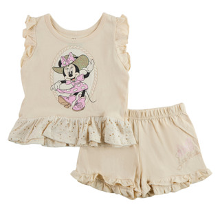 Thumbnail 1: Minnie Mouse Little Girl's Sleeveless Cowgirl Minnie Short Set 