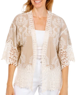 Thumbnail 1: Democracy Womens Crochet Kimono 