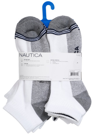 Thumbnail 2: Nautica Men's 8 Pk Cushioned Quarter Socks 