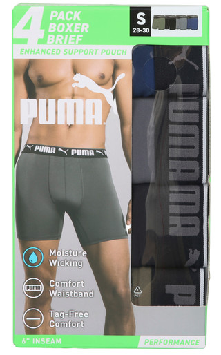 Thumbnail 1: Puma Men's 4 Pk Boxier Briefs 