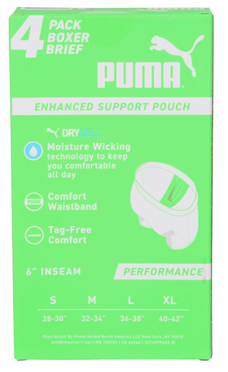 Thumbnail 2: Puma Men's 4 Pk Boxier Briefs 