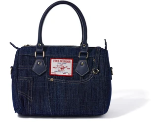 Thumbnail 6: True Religion Top Zip Denim Satchel 