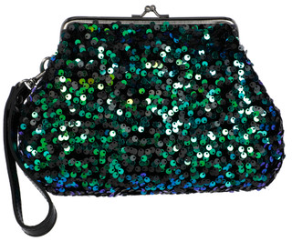 Thumbnail 1: PATRICIA NASH DESIGNS Sequin Kiss Lock Coin Purse with Wristlet Strap 