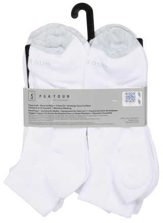Thumbnail 2: PGA TOUR Men's 6 Pk Quarter Crew Socks 