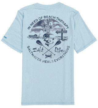 Thumbnail 1: Salt Life Big Boy's Short Sleeve Beach Therapy Crewneck Tee 