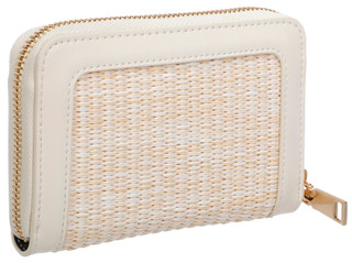 Thumbnail 3: Urban Expressions Woven Zip Around Wallet with Shell & Stud Details 