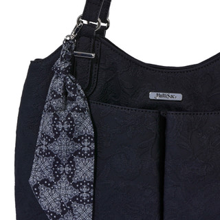 Thumbnail 2: MULTISAC Shoulder Tote with Scarf Accent 