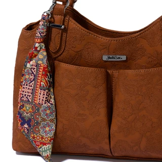 Thumbnail 2: MULTISAC Shoulder Tote with Scarf Accent 