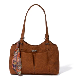 Thumbnail 1: MULTISAC Shoulder Tote with Scarf Accent 