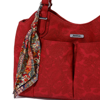 Thumbnail 4: MULTISAC Shoulder Tote with Scarf Accent 