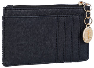 Thumbnail 2: Tommy Hilfiger Monogram Jacquard Zip Card Holder Wallet with Logo Charm 