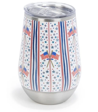 Thumbnail 1: Brighten the Season Patriot Parade Wine Tumbler 