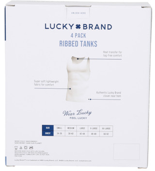 Thumbnail 3: Lucky Brand Men's 4 Pk Ribbed Tank Tops 