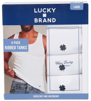 Thumbnail 2: Lucky Brand Men's 4 Pk Ribbed Tank Tops 