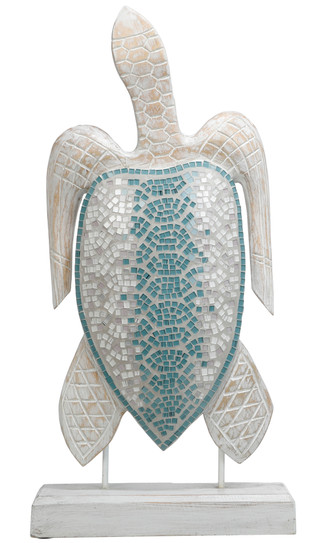 Thumbnail 3: Fancy That 24 in Mosaic Turtle on Base Home Accent 