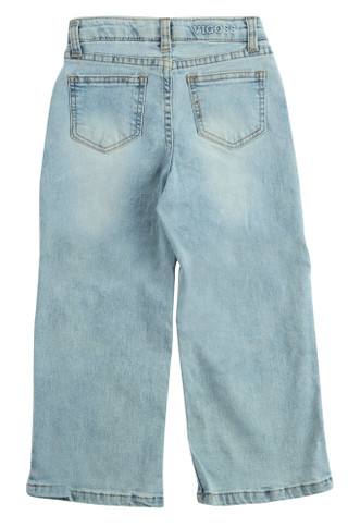 Thumbnail 2: Vigoss Little Girl's Wide Leg Bow Jeans 