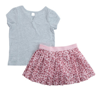 Thumbnail 5: Champion Toddler Girl's Short Sleeve Leopard Skort Set 