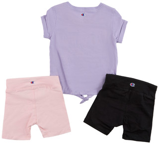 Thumbnail 3: Champion Toddler Girls Logo Tee Active Short Set 