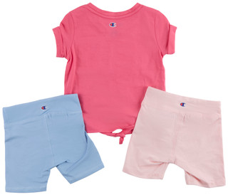 Thumbnail 3: Champion Toddler Girls Logo Tee Active Short Set 