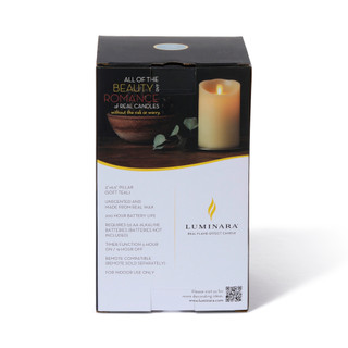 Thumbnail 7: Luminara Embossed Coral Pillar Candle 