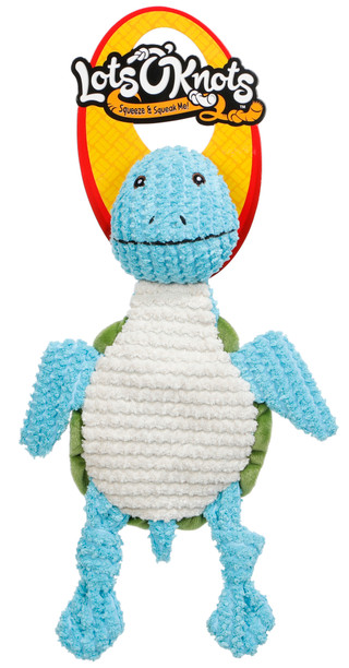 Thumbnail 1: Lots O' Knots 14 In Squeaky Turtle Dog Toy 