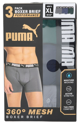 Thumbnail 1: Puma Men's 3 Pk Performance Boxer Briefs 
