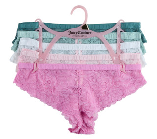 Thumbnail 1: Juicy Couture Women's Lace Logo Band Cheeky Panties 