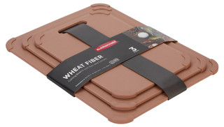 Thumbnail 2: Rubbermaid 3 Pc Wheat Fiber Cutting Board Set with Handles 