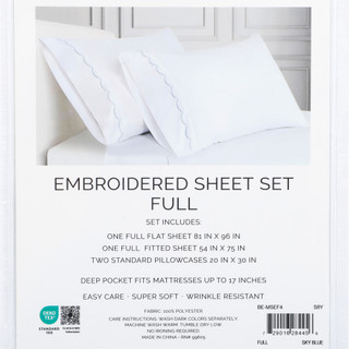 Thumbnail 2: LAUNDRY BY SHELLI SEGAL Full Size 4 Pc Embroidered Sheet Set  