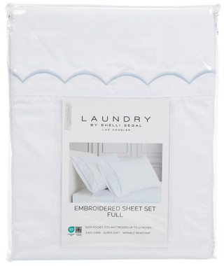 Thumbnail 1: LAUNDRY BY SHELLI SEGAL Full Size 4 Pc Embroidered Sheet Set  