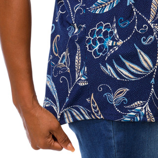 Thumbnail 2: Ava & Grace Women's Plus Flutter Sleeve V-Neck Print Top 
