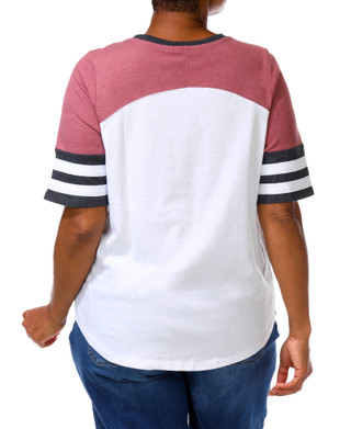 Thumbnail 4: Sable Sky Women's Plus Game Day Appliqué Jersey Top 