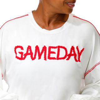 Thumbnail 5: Magical Season Women's Plus Game Day Long Sleeve Whip Stitch Top 