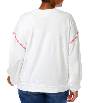 Thumbnail 8: Magical Season Women's Plus Game Day Long Sleeve Whip Stitch Top 