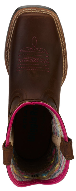 Thumbnail 2: Girls Quickdraw Laser Cut with Rainbow Inset Cowboy Boots 