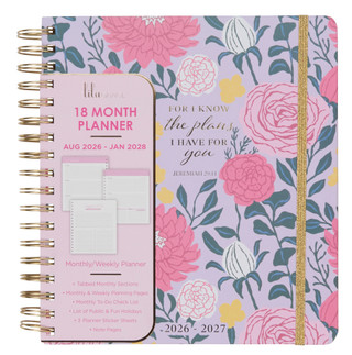 Thumbnail 1: Lila Grace Floral 18 Month Planner 