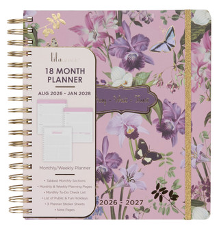 Thumbnail 1: Lila Grace Floral 18 Month Planner 