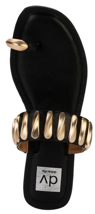 Thumbnail 2: Dolce Vita Women's Jayson Metal Accent Toe Loop Slide 
