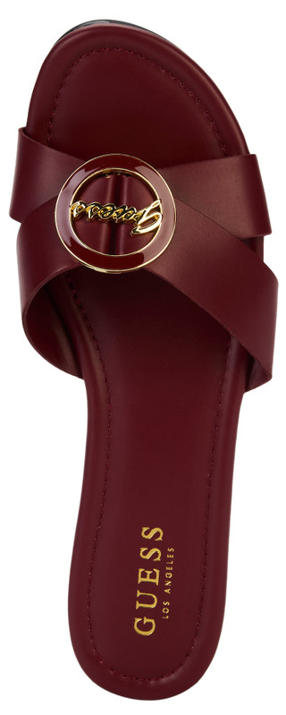 Thumbnail 2: Guess Women's Lydiaa3 Cross Band Logo Slides  