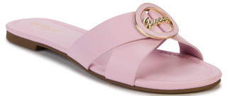 Thumbnail 1: Guess Women's Lydiaa3 Cross Band Logo Slides  