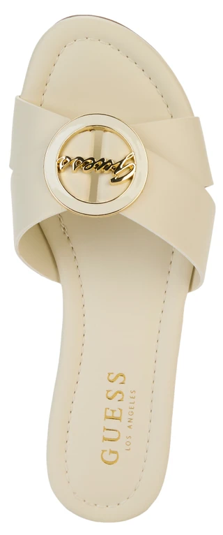 Thumbnail 2: Guess Women's Lydiaa3 Cross Band Logo Slides  