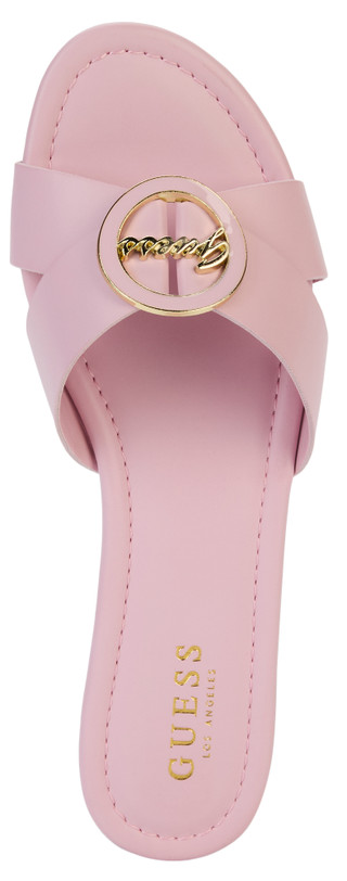 Thumbnail 4: Guess Women's Lydiaa3 Cross Band Logo Slides  