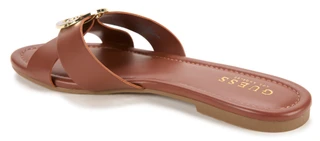 Thumbnail 4: Guess Women's Lydiaa3 Cross Band Logo Slides  