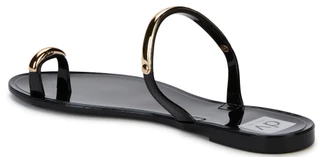 Thumbnail 3: Dolce Vita Women's Ivonna Gold Accent Toe Loop Jelly Slides 