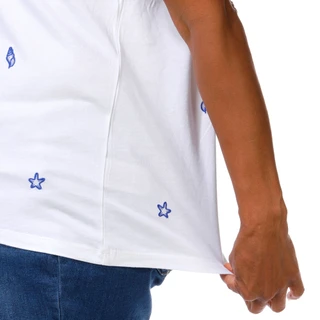 Thumbnail 4: Philosophy Women's Plus Embroidered Shells Short Sleeve Tee 