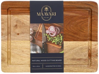 Thumbnail 1: Maavari Home Natural Wood Cutting Board 