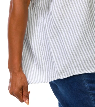 Thumbnail 3: Beach Lunch Lounge Women's Plus V-Neck Cuffed Sleeve Top 